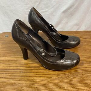 Charles David Bronze Mary Jane Heels Rounded Toe Pumps Classic Shoes‎ 6